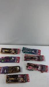 lot 87 image: Set of 8 Foster Grant Reading Glasses with Stylish Designs 3.00