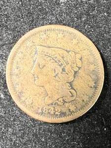 lot 04 image: 1842 US BRAIDED HAIR LARGE CENT