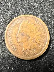 lot 09 image: 1896 US INDIAN HEAD CENT VF20