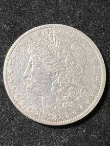 lot 12 image: 1882 US MORGAN SILVER DOLLAR