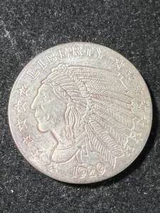 lot 26 image: 1 TROY OZ .999 FINE SILVER 1929 INDIAN ROUND