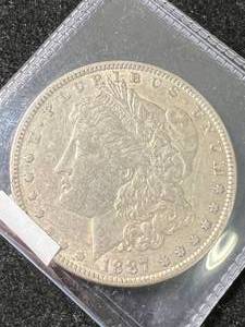 lot 27 image: 1887 US MORGAN SILVER DOLLAR