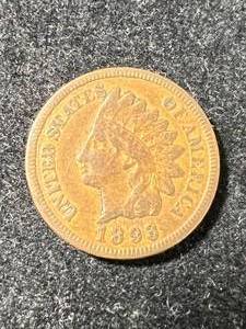lot 28 image: 1893 US INDIAN HEAD CENT VF35