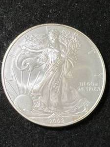 lot 39 image: 2008 AMERICAN SILVER EAGLE 1 TROY OZ .999 FINE SILVER
