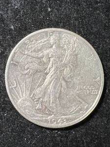 lot 56 image: 1943-D US WALKING LIBERTY HALF DOLLAR