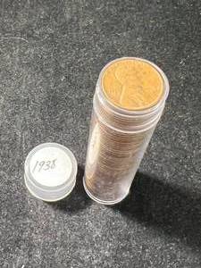 lot 66 image: ROLL OF US 1938 WHEAT CENTS
