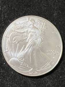 lot 67 image: 2025 AMERICAN SILVER EAGLE 1 TROY OZ .999 FINE SILVER