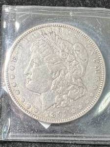 lot 70 image: 1891 US MORGAN SILVER DOLLAR