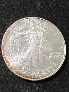 lot 75 image: 2010 AMERICAN SILVER EAGLE 1 TROY OZ .999 FINE SILVER