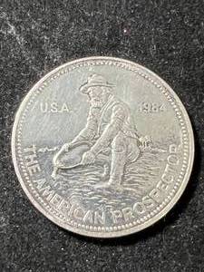 lot 85 image: 1 TROY OZ .999 FINE SILVER 1984 ENGELHARD PROSPECTOR ROUND