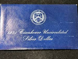 lot 91 image: 1971 US EISENHOWER UNC SILVER DOLLAR