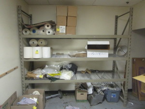 lot 79 image: Racking 30x6 12x8 (less contents)