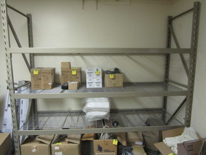 lot 80 image: Racking 30x6 12x8 (less contents)