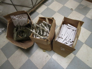 lot 89 image: (3) Boxes of Drapery Hangers & Tubes