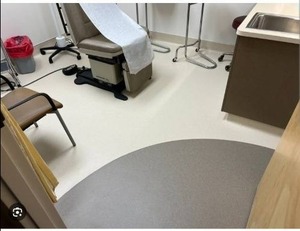 lot 10 image: 47.8 Square Yards of Medscapes V2 Commercial Resilient Vinyl Sheet Flooring in Crimson Red