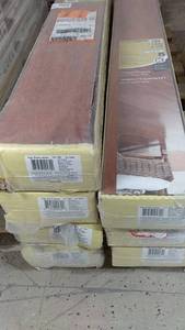 lot 19 image: 80.5 Square Feet of High Gloss Jatoba Laminate Flooring Set of 7 Boxes