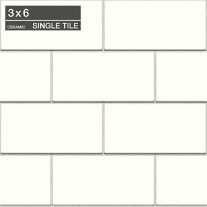 lot 29 image: 87.5 Square Feet of Daltile Restore Bright White 3x6 Ceramic Wall Tiles
