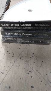 lot 35 image: Set of 4 Jeffrey Court Corner Shelves - Early Riser & Sauna Corner