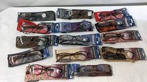 lot 83 image: Collection of 14 Foster Grant and Essential Reading Glasses 1.50