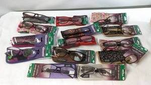 lot 85 image: Collection of 14 Foster Grant Reading Glasses with Stylish Cases 1.75