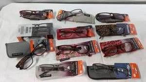 lot 89 image: Set of 14 Foster Grant Reading Glasses with Cases 2.50