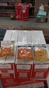 lot 148 image: 3 Boxes of Crispy Protein Bites- Cinnamon, Buffalo Wing & Honey Mustard