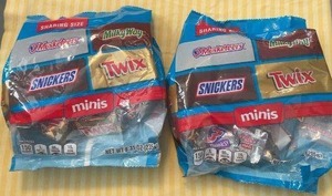 lot 153 image: Two Bags of Sharing Size Assorted Mini Chocolate Bars