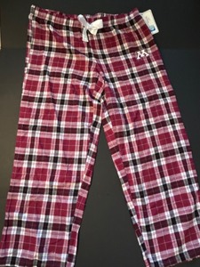lot 145 image: Minnesota University Ladies Flannel Plaid Lounge Pants, Size XL
