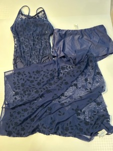 lot 148 image: ADRIENNE VITADINI Sheer Illusion One-Piece Swimsuit, Bottom Swim Skirt with Sheer Lacey Wrap- 3 Pieces