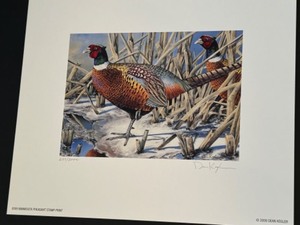 lot 175 image: Limited Edition Signed Minnesota Pheasant Samp Print by Artist Dean Kegler # 6512000