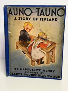 lot 188 image: 1944 Auno and Tauno A Story of Finland by Marguerite Henry Beautiful Picture BOOK