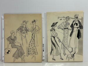 lot 191 image: 1930s Local Artist Pen and Ink Drawings