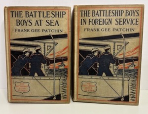 lot 206 image: Lot of 2 Vintage Books by Frank Gee Patchin The Battleship Boys at Sea & In Foreign Service