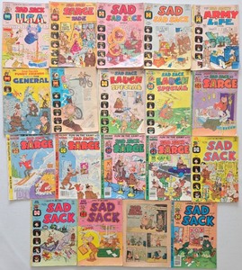 lot 57 image: Lot of 19 Vintage SAD SACK Comic Books