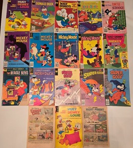 lot 72 image: Collection of 18 Vintage WALT DISNEY Comic Books