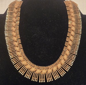 lot 37 image: Vintage Lisner MCM Gold-Tone Cleopatra Fringe Necklace