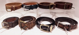 lot 38 image: Collection of 8 Mens Leather Belts with Mixed Styles & Brands