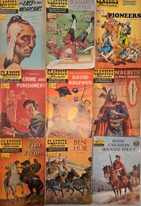 lot 46 image: Set of 10 Classics Illustrated Comic Books with Iconic Literary Stories