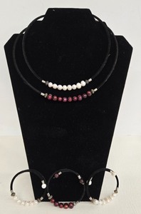 lot 48 image: Set of Freshwater Pearl Necklaces and Bracelets
