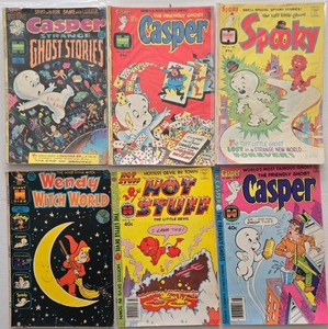 lot 56 image: Collection of 6 Vintage CASPER and Spooky Comic Books