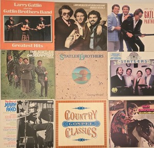 lot 61 image: Collection of 6 Vintage Country Music Vinyl Records