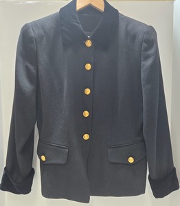 lot 65 image: DANA BUCHMAN  Black Womens Blazer with Gold Buttons