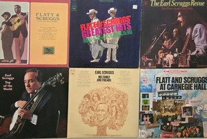 lot 70 image: Lot of 9 Earl Scruggs and Flatt & Scruggs Vinyl Records