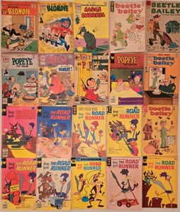 lot 74 image: Collection of Vintage Comic Books Featuring Blondie, Popeye, and Road Runner