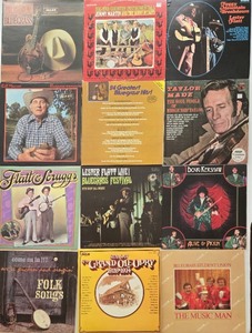 lot 78 image: Collection of 10 Vintage Bluegrass Vinyl Records