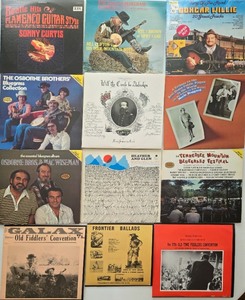 lot 79 image: Collection of 12 Vintage Bluegrass and Guitar Style Vinyl Records