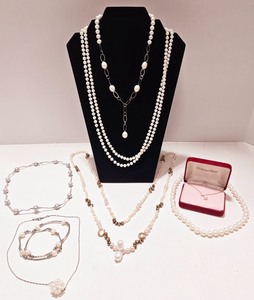 lot 81 image: AKOYA Pearl Princess Wave Necklace   Pearl Necklaces & Bracelets Jewelry