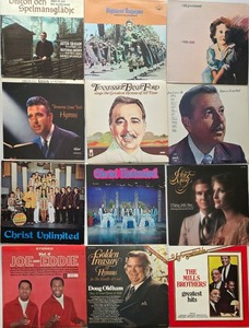 lot 110 image: Collection of 12 Vintage Vinyl Records Featuring Gospel and Hymns