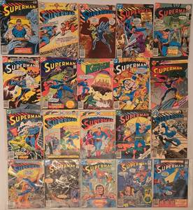 lot 250 image: Collection of 20 Vintage Superman Comic Books