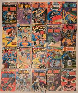 lot 252 image: Collection of 20 Vintage Batman and Superman Comics